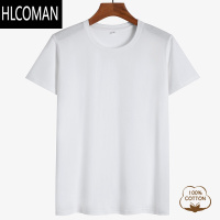 HLCOMAN中年男士夏装短袖t恤爸爸上衣休闲体恤中老年打底爷爷老头衫