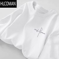 HLCOMAN特价新款长袖男装t恤新款潮牌宽松打底衫青年内搭短袖体恤