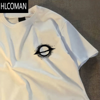 HLCOMAN短袖t恤男ins潮牌2025夏季新款宽松五分半袖港风情侣装上衣服