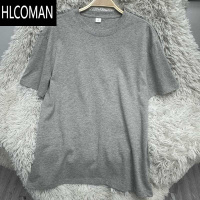 HLCOMAN凡写夏季新款净版宽松百搭短袖T恤纯色男女都可以穿