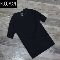 HLCOMAN米家90分短袖男装夏季200支加厚圆领跑步健身男士100棉T恤衫