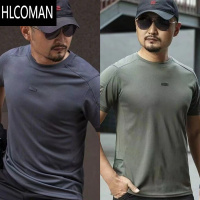 HLCOMAN夏季速干短袖多口袋t恤男教官户外运动圆领战术T恤透气体能服新款