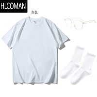 HLCOMAN新款纯色宽松糖果色男女情侣T恤团体闺蜜姐妹装学生班服百搭短袖