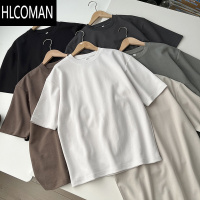 HLCOMAN北野!男装女装 A*Ri*m宽松圆领T恤五分袖凉感短袖