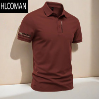 HLCOMAN短袖t恤男士衫夏季新款翻领半袖美式休闲百搭修身体恤衫上衣