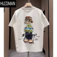 HLCOMAN男士短袖彩绘印花潮流时尚百搭立体T恤网红潮牌宽松打底衫男上衣