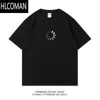 HLCOMAN加载中... 夏季潮牌趣味简约图标印花短袖t恤男学生情侣装半袖