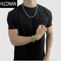 HLCOMAN圆领健身潮流钢印T恤垫肩版收袖显臂围凸显肩宽男士运动训练短袖