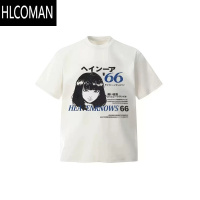 HLCOMAN天子的衣柜美式高街涩谷女孩手绘漫画短袖男女T恤