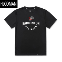 HLCOMAN羽毛球速干短袖T恤文化衫男女轻薄运动吸汗亲肤打球服比赛训练服t