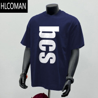 HLCOMAN潮人汇~字母印花短袖t恤男夏季宽松潮牌痞帅美式上衣体恤