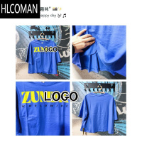 HLCOMANZW男女新款运动健身短袖紫白绿色宽松版花色速干网