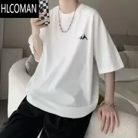 HLCOMAN短袖t恤男款夏季潮牌宽松半袖青少年上衣服男生美式潮流体恤