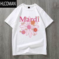 HLCOMAN韩国高金银同款mardi花短袖小雏菊短袖腊肠狗t恤2025新款男女情侣