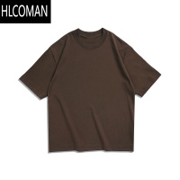 HLCOMAN日系260克宽松短袖T恤男女夏季cityboy学院风休闲半袖体恤衫