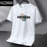 HLCOMAN夏季新款220g新疆短袖t恤男士圆领宽松潮流百搭ins打底衫