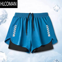 HLCOMAN运动短裤男款跑步专用田径训练服速干三分裤体育生中考马拉松裤子