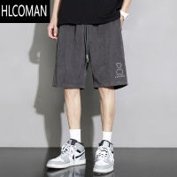 HLCOMAN美式复古冰丝短裤男士夏季薄款宽松工装休闲运动男生夏天大裤衩子