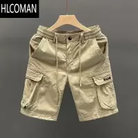 HLCOMAN工装四分短裤男夏季运动休闲多口袋宽松五分裤潮牌耐磨六分裤