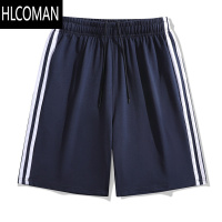 HLCOMAN校服裤子男女夏季薄款藏蓝高中生一条杠小学生两条杠短裤校裤