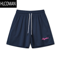 HLCOMAN美式五分篮球运动裤男子冰丝速干刺绣休闲宽松复古潮牌糖果色短裤