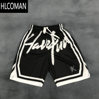 HLCOMAN新款夏季汤普森篮街球裤KT训练宽松速干透气运动五分裤美式短裤男