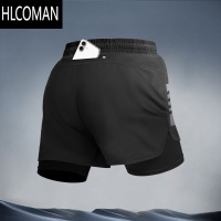 HLCOMAN运动短裤男健身跑步专用速干男款防走光田径五分篮球裤训练三分裤