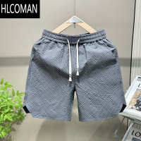 HLCOMAN夏季短裤男中性风泡泡纱百搭休闲短裤时尚潮流宽松沙滩五分裤男