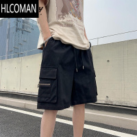 HLCOMAN夏季2025新款美式复工装短裤男士古潮牌宽松运动直筒休闲五分裤子