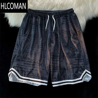 HLCOMAN夏季扎染冰丝短裤男ins超火网红潮牌速干5休闲百搭潮流宽松五分裤