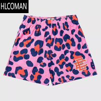 HLCOMAN美式篮球不过膝短裤EE潮牌粉色豹纹四分男士夏季运动速干训练裤子