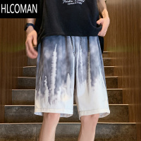 HLCOMAN冰丝沙滩裤男夏季薄款休闲花短裤五分宽松可下水泳裤速干大裤衩潮