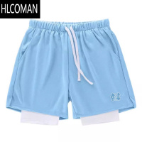 HLCOMAN北蓝美式运动短裤男篮球训练紧身透气跑步速干假不过膝健身裤