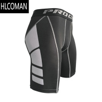 HLCOMAN运动健身短裤男速干透气健身打底裤蓝旗训练速干紧身裤田径弹力裤