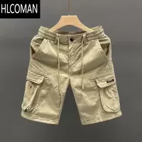 HLCOMAN工装短裤男夏季运动休闲多口袋宽松五分裤潮牌轻薄抽绳中裤子
