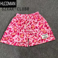 HLCOMAN2025新款动物豹纹短裤男运动裤篮球美式网眼三四分裤宽松潮流夏季