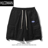 HLCOMANBOYUE帛跃日系休闲多口袋工装短裤男青少年纯色阔腿裤学院风日系