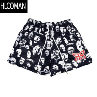 HLCOMAN美式运动潮牌街头篮球面具短裤男休闲四分裤跑步运动速干透气训练
