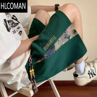 HLCOMAN广州十三行美式短裤男夏季2024新款潮牌宽松大码运动休闲五分裤子