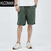 HLCOMAN特惠 2025夏季新款宽松直筒五分裤冰丝薄款休闲运动短裤男潮