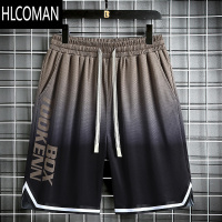 HLCOMAN渐变色透气短裤男夏加肥加大码胖子五分大裤衩宽松休闲运动中裤子