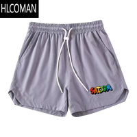 HLCOMAN美式短裤透气四分裤速干[彩虹涂鸦]运动健身跑步潮牌男