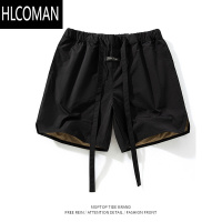 HLCOMANWH先生工装美式炫彩阔腿短裤夏男女情侣宽松潮牌高街五分沙滩裤子