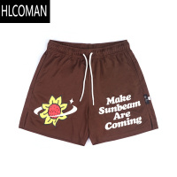 HLCOMANSHISI美式街头[向日葵]字母主题篮球裤运动宽松潮流跑步男