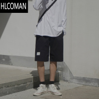 HLCOMANGOGOSOON夏装男短裤韩版宽松贴标百搭休闲裤chic学生直筒五分裤