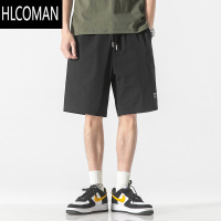 HLCOMAN冰丝短裤男夏季薄款透气速干休闲五分裤宽松大码胖子健身步运动裤