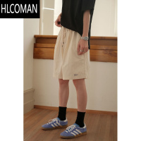 HLCOMAN可乐生活四色入防泼水宽松速干美式复古直筒五分刺绣短裤男女
