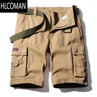 HLCOMAN潮牌工装裤男短裤夏季薄款宽松多袋休闲五分裤六分裤皮带中裤