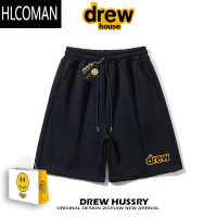 HLCOMANdrew笑脸潮牌经典小标短裤男女bf宽松夏五分裤休闲运动裤学生