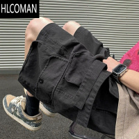 HLCOMAN特大码300斤伐木工装短裤男女夏季多口袋设计感宽松休闲五分裤子2